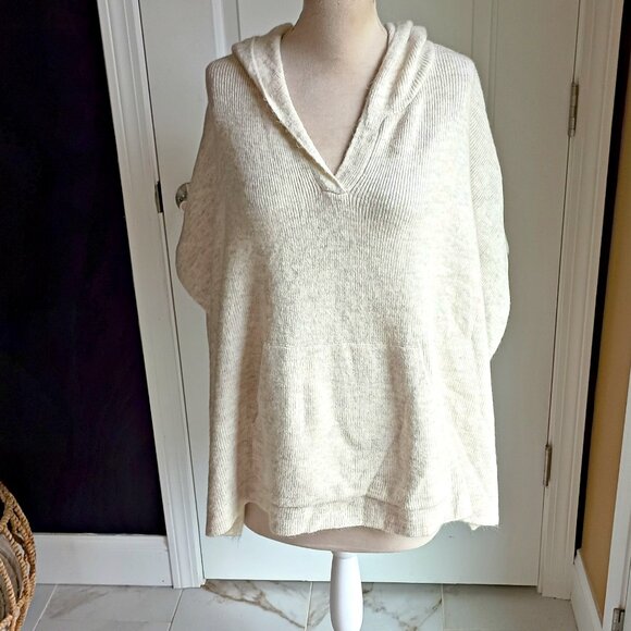 BOHO HOODED SWEATER PONCHO By LOFT SZ M/L - Picture 1 of 5
